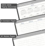 2023-2026 Monthly Pocket Planner/Calendar - 3 Year Pocket Monthly Calendar, Jul 2023 - Jun 2026, 6.3" × 3.8", 36-Month Planner with Pen Hold, Elastic Closure, 2 Bookmarks, Inner Pocket, Thick Paper, Brown - Image 4